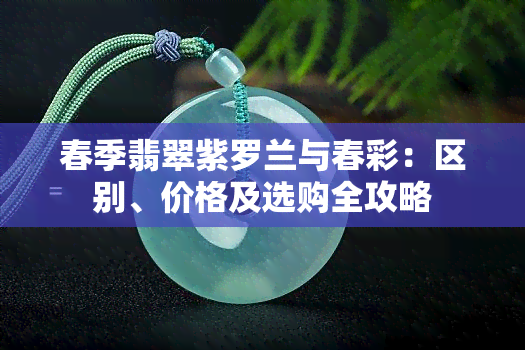 春季翡翠紫罗兰与春彩：区别、价格及选购全攻略