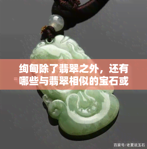 绚甸除了翡翠之外，还有哪些与翡翠相似的宝石或者石头？