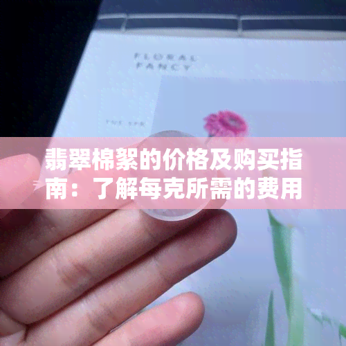 翡翠棉絮的价格及购买指南：了解每克所需的费用和购买途径