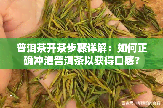 普洱茶开茶步骤详解：如何正确冲泡普洱茶以获得口感？