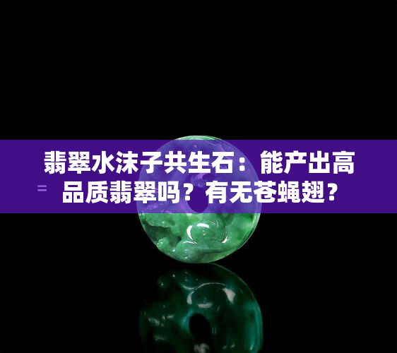 翡翠水沫子共生石：能产出高品质翡翠吗？有无苍蝇翅？