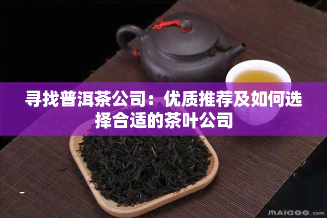 寻找普洱茶公司：优质推荐及如何选择合适的茶叶公司