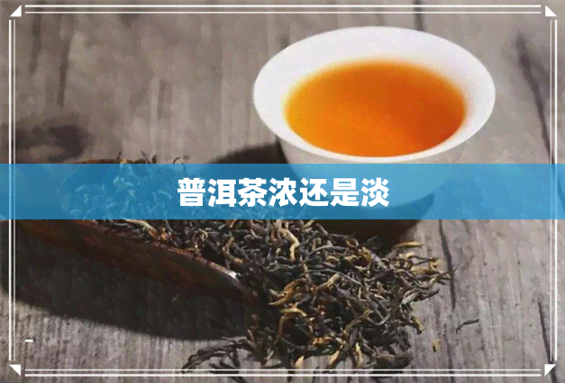 普洱茶浓还是淡