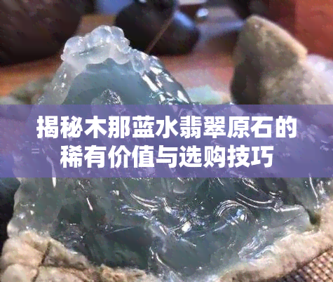 揭秘木那蓝水翡翠原石的稀有价值与选购技巧