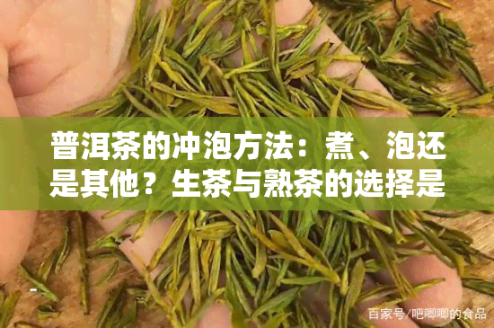 普洱茶的冲泡方法：煮、泡还是其他？生茶与熟茶的选择是否重要？