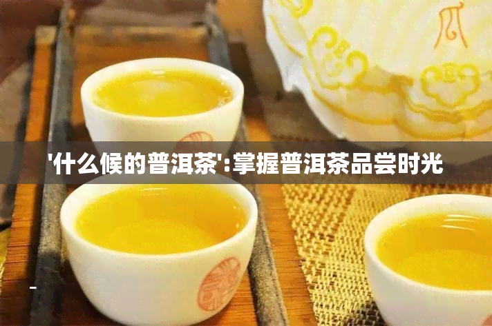 '什么候的普洱茶':掌握普洱茶品尝时光