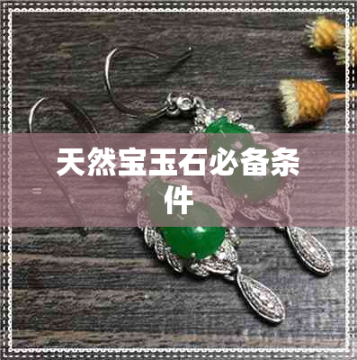 天然宝玉石必备条件