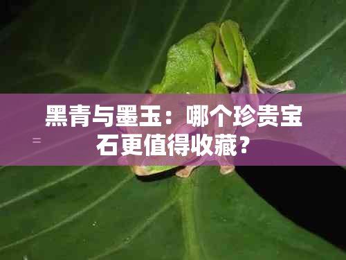 黑青与墨玉：哪个珍贵宝石更值得收藏？