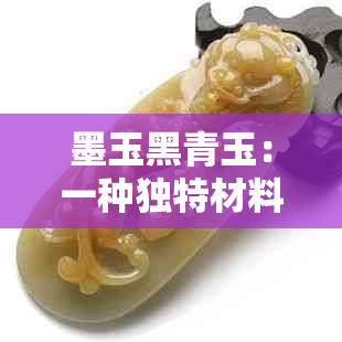 墨玉黑青玉：一种独特材料的全面解析与用途