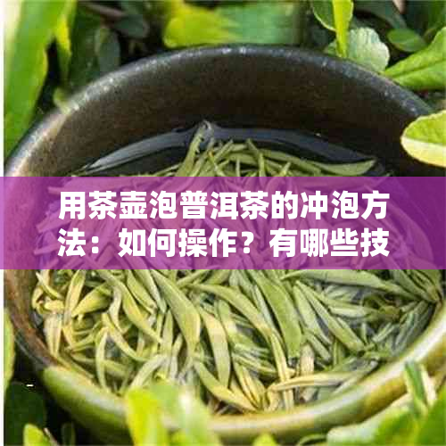 用茶壶泡普洱茶的冲泡方法：如何操作？有哪些技巧？普洱茶壶使用指南。