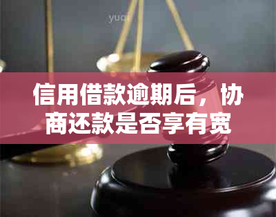 信用借款逾期后，协商还款是否享有宽限期？