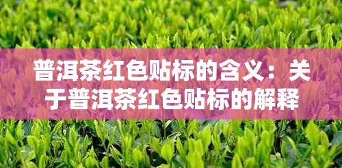 普洱茶红色贴标的含义：关于普洱茶红色贴标的解释和意义。