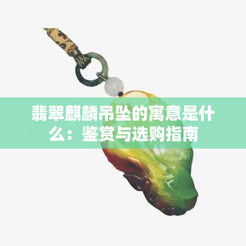 翡翠麒麟吊坠的寓意是什么：鉴赏与选购指南