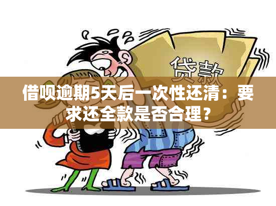 借呗逾期5天后一次性还清：要求还全款是否合理？