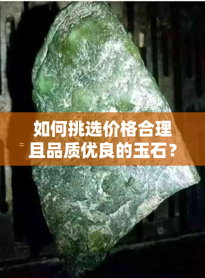 如何挑选价格合理且品质优良的玉石？