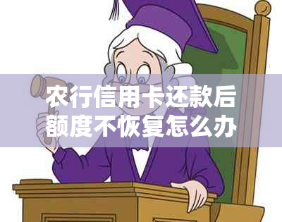 农行信用卡还款后额度不恢复怎么办？