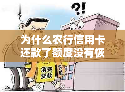 为什么农行信用卡还款了额度没有恢复？