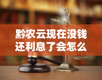 黔农云现在没钱还利息了会怎么样，黔农云逾期了怎么还利息