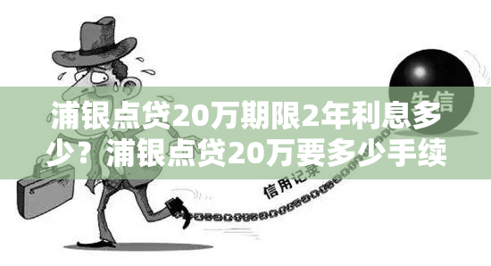 浦银点贷20万期限2年利息多少？浦银点贷20万要多少手续费