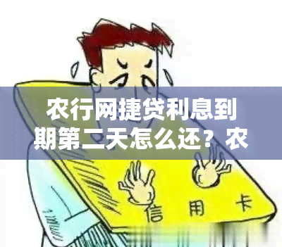 农行网捷贷利息到期第二天怎么还？农行网捷贷利息可以到期一次还吗