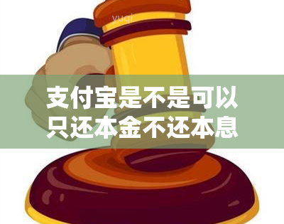 支付宝是不是可以只还本金不还本息，本金老是留着可以吗