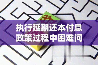 执行延期还本付息政策过程中困难问题？延期还本付息政策建议