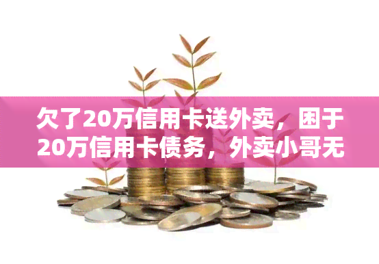 欠了20万信用卡送外卖，困于20万信用卡债务，外卖小哥无奈挣扎生活