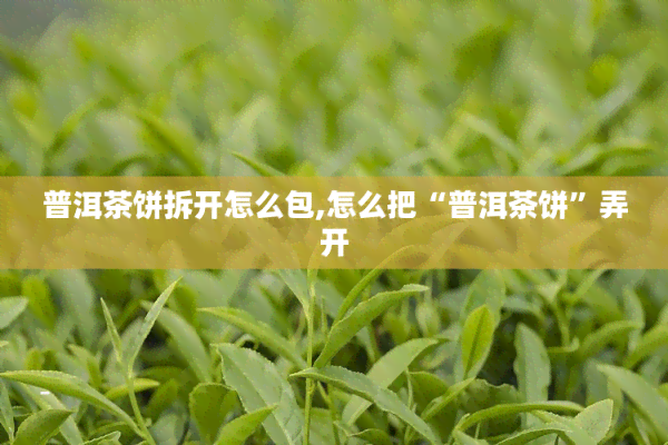 普洱茶饼拆开怎么包,怎么把“普洱茶饼”弄开