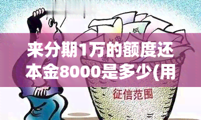 来分期1万的额度还本金8000是多少(用来分期购物额度2000分一年要还多少钱)