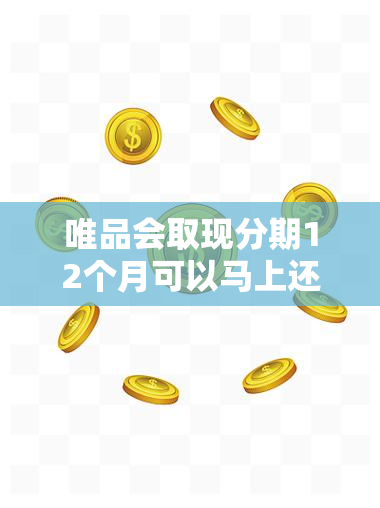 唯品会取现分期12个月可以马上还款吗，唯品会分期购后可以提前还清吗