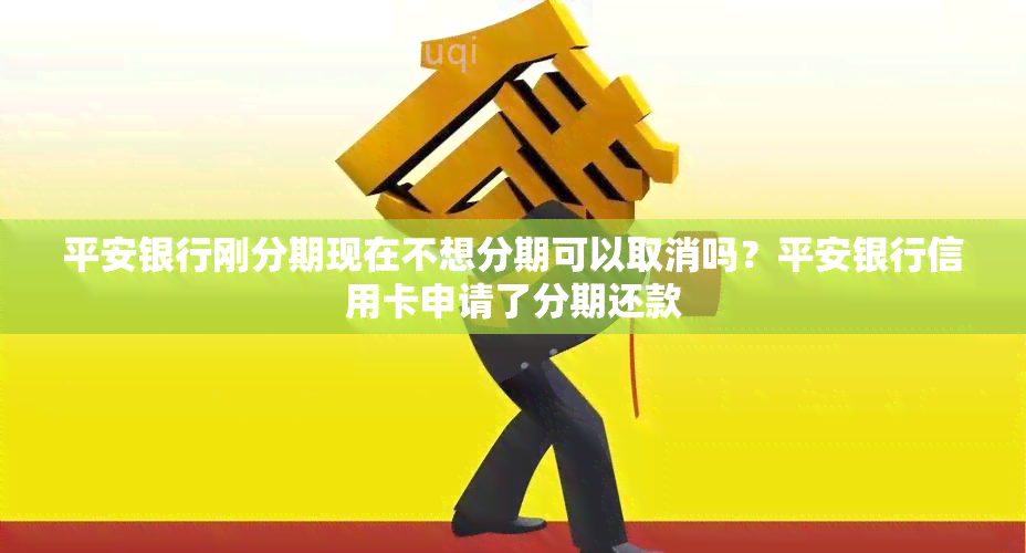 平安银行刚分期现在不想分期可以取消吗？平安银行信用卡申请了分期还款