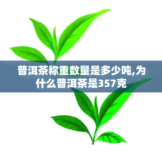 普洱茶称重数量是多少吨,为什么普洱茶是357克