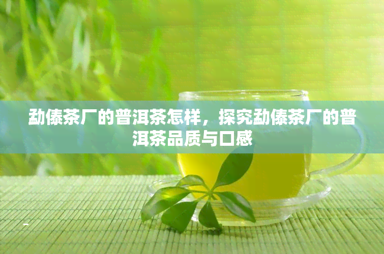 勐傣茶厂的普洱茶怎样，探究勐傣茶厂的普洱茶品质与口感