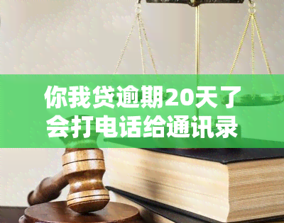 你我贷逾期20天了会打电话给通讯录的人吗？借款逾期2年，今天收到催款电话