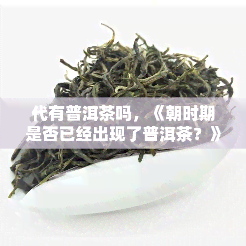 代有普洱茶吗，《朝时期是否已经出现了普洱茶？》