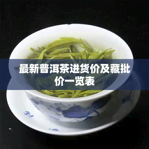 最新普洱茶进货价及藏批价一览表