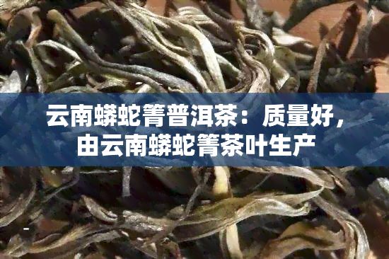 云南蟒蛇箐普洱茶：质量好，由云南蟒蛇箐茶叶生产