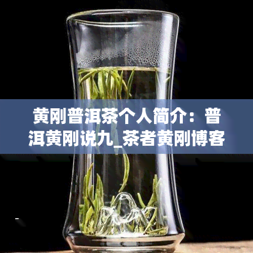 黄刚普洱茶个人简介：普洱黄刚说九_茶者黄刚博客