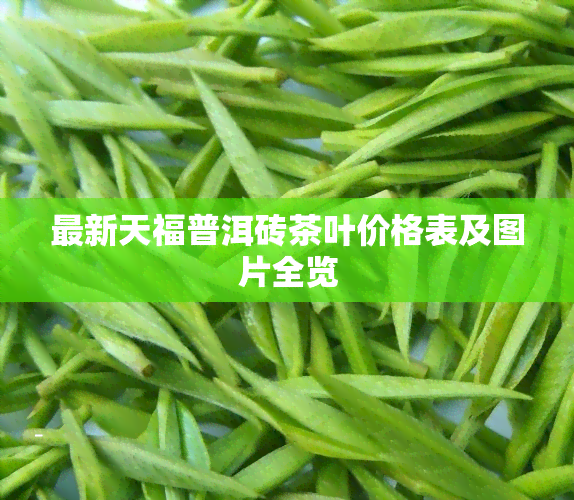 最新天福普洱砖茶叶价格表及图片全览