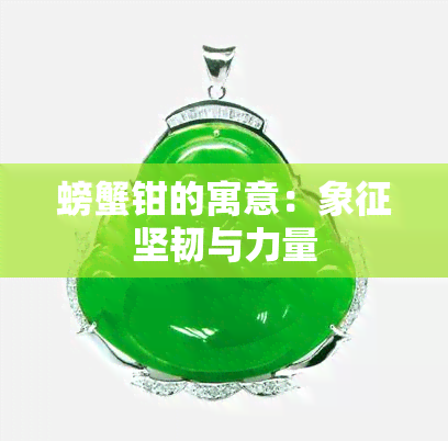 螃蟹钳的寓意：象征坚韧与力量