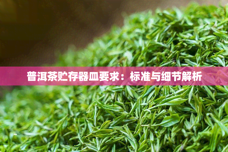 普洱茶贮存器皿要求：标准与细节解析