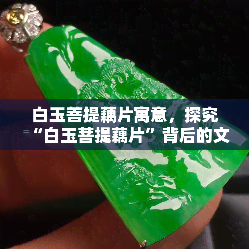 白玉菩提藕片寓意，探究“白玉菩提藕片”背后的文化寓意与象征意义