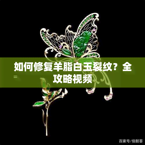 如何修复羊脂白玉裂纹？全攻略视频