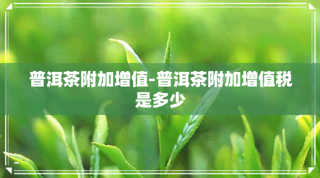 普洱茶附加增值-普洱茶附加增值税是多少