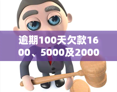 逾期100天欠款1600、5000及2000元/150天是否会面临起诉?