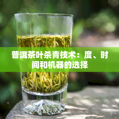 普洱茶叶杀青技术：度、时间和机器的选择