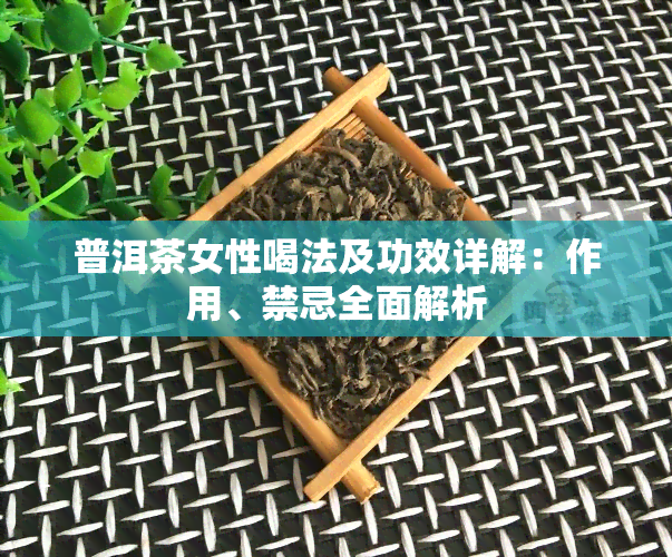 普洱茶女性喝法及功效详解：作用、禁忌全面解析