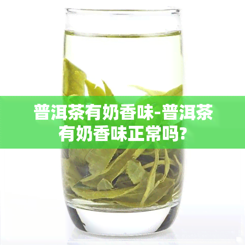 普洱茶有奶香味-普洱茶有奶香味正常吗?