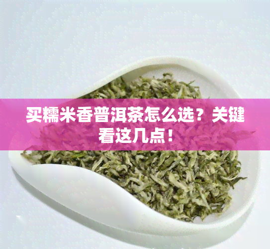 买糯米香普洱茶怎么选？关键看这几点！