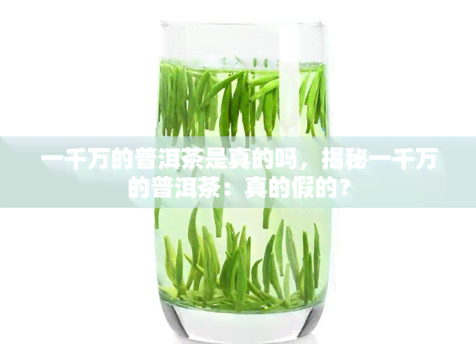 一千万的普洱茶是真的吗，揭秘一千万的普洱茶：真的假的？